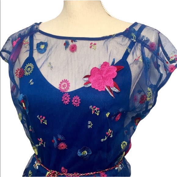 Plenty by Tracy Reese XS Embroidered Belted Blouse - Picture 5 of 9